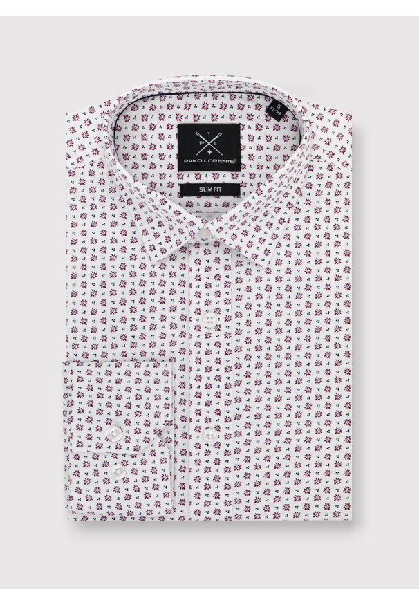 PAKO LORENTE – Męska koszula w subtelny wzór P24SF-1X-025-B-S - Pako Lorente. Okazja: na co dzień. Materiał: jeans, elastan. Styl: casual