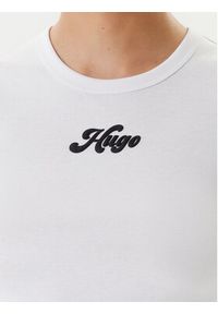 Hugo - HUGO T-Shirt Delanor_2 50539132 Beżowy Slim Fit. Kolor: beżowy. Materiał: bawełna