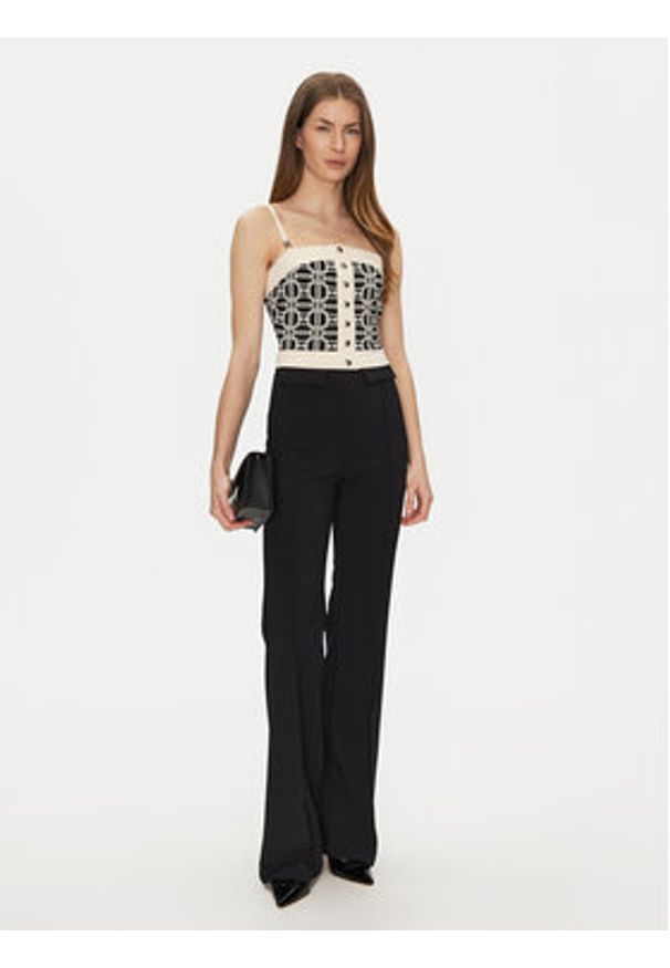 Elisabetta Franchi Top TK-33B-47E2-V280 Kolorowy Regular Fit. Materiał: syntetyk. Wzór: kolorowy