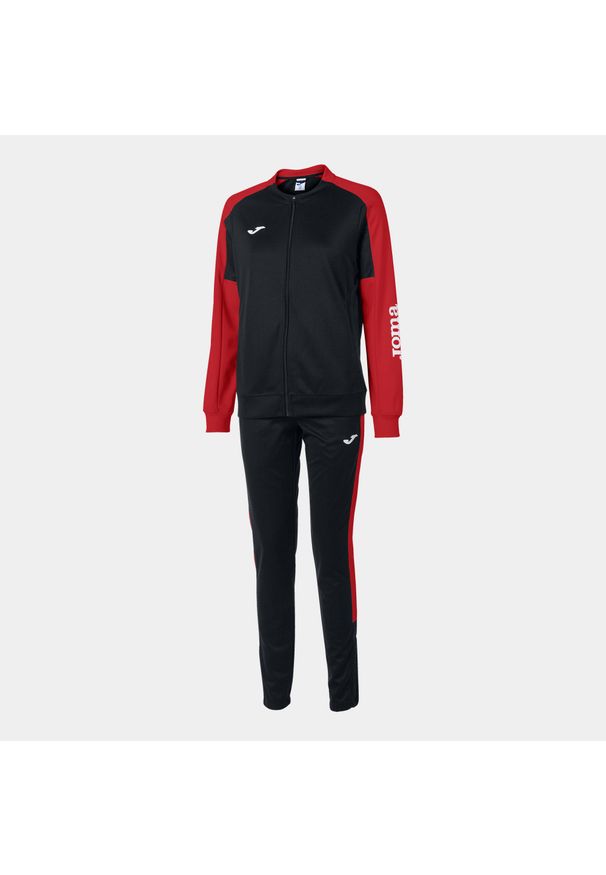 Dres do piłki nożnej damski Joma Eco championship. Kolor: czarny, czerwony, wielokolorowy. Materiał: dresówka