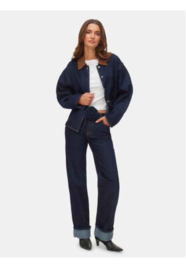 Vero Moda Jeansy Vmallison Mr Straight Rosebelt Jns Si346 10339315 Granatowy Regular Fit. Kolor: niebieski