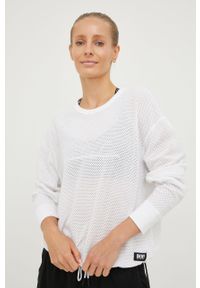DKNY - Dkny bluza DP2T8798 damska kolor biały gładka. Kolor: biały. Wzór: gładki #3