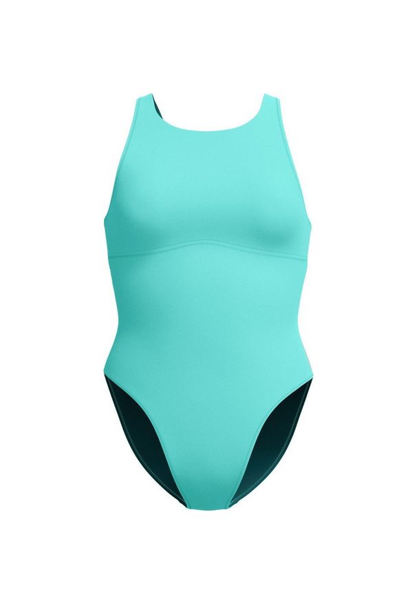 Speedo - Jednoczęściowy Kostium Kąpielowy Z Wysokim Dekoltem Dla Kobiet. Kolor: niebieski