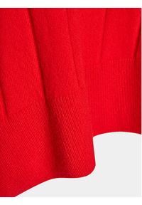 Sisley Golf 1044M201A Czerwony Boxy Fit. Typ kołnierza: golf. Kolor: czerwony. Materiał: wełna #5