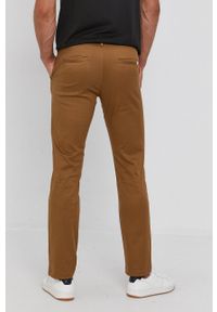 Selected Spodnie męskie kolor brązowy w fasonie chinos. Kolor: brązowy. Materiał: tkanina, bawełna. Wzór: gładki