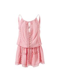 Melissa Odabash - MELISSA ODABASH - Różowa sukienka mini Chelsea. Kolor: różowy, wielokolorowy, fioletowy. Materiał: wiskoza. Wzór: aplikacja. Długość: mini #4