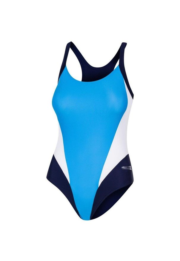 Strój jednoczęściowy pływacki damski Aqua Speed Sonia. Kolor: niebieski, biały, wielokolorowy