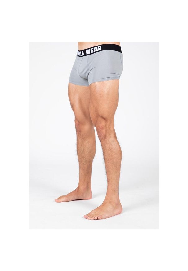 GORILLA WEAR - BoxerSzorty 3-Pack - Szary/Granatowy/Czerwony. Kolor: szary. Sport: fitness