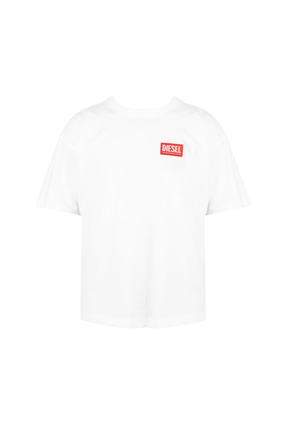 Diesel T-shirt "T-Nlabel" | A11593-0NIAR | Mężczyzna | Biały. Kolor: biały. Materiał: bawełna. Wzór: aplikacja. Styl: elegancki