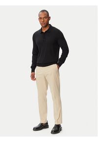 BOSS Polo H-Lancione 50565503 Czarny Regular Fit. Typ kołnierza: polo. Kolor: czarny. Materiał: wełna #4
