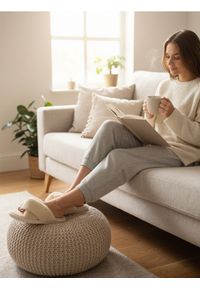 Sinsay - Kapcie z futerkiem - pomarańczowy. Kolor: pomarańczowy. Materiał: futro #1