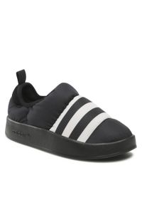 Adidas - Kapcie adidas Puffylette GY4559 Cblack/Greone/Cblack. Kolor: czarny. Materiał: materiał #1