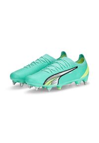 Puma - Buty piłkarskie męskie PUMA Ultra Ultimate MXSG. Kolor: niebieski, biały, żółty, wielokolorowy. Sport: piłka nożna