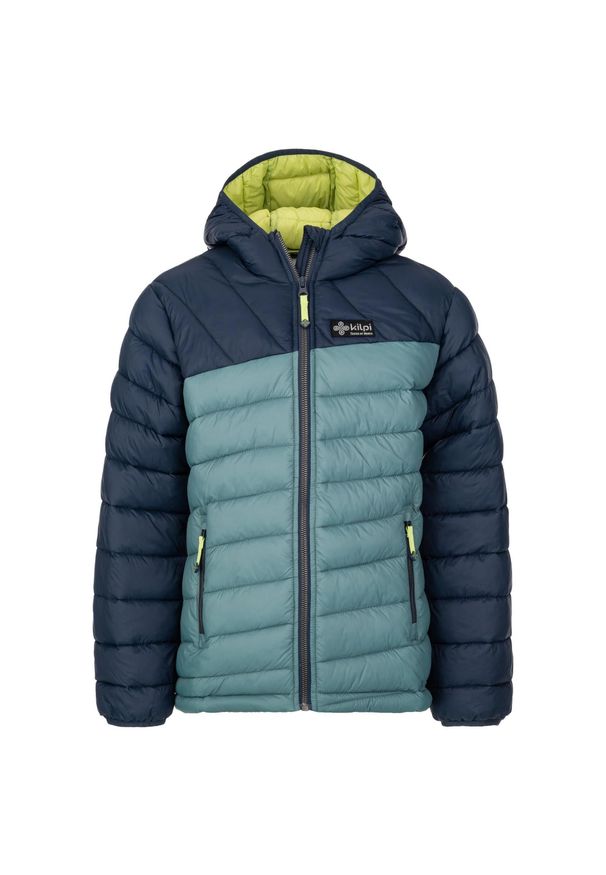 Kurtka ocieplana chłopięca Kilpi REBEKI-JB. Kolor: zielony, niebieski, wielokolorowy. Materiał: nylon. Sport: turystyka piesza