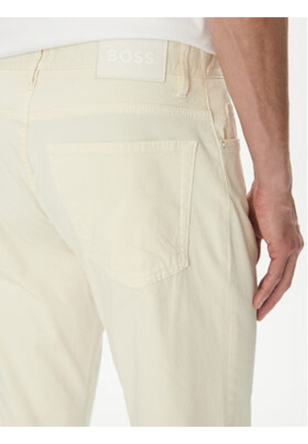 BOSS Spodnie materiałowe H-Re.Maine5 50538370 Écru Regular Fit. Materiał: bawełna