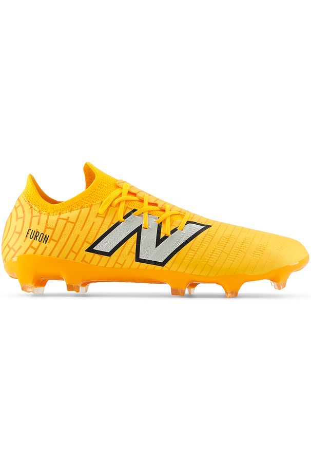 Korki męskie New Balance FURON DESTROY FG V7+ SF2FZ75 - żółte. Kolor: żółty. Materiał: włókno, nylon. Szerokość cholewki: normalna. Sport: piłka nożna