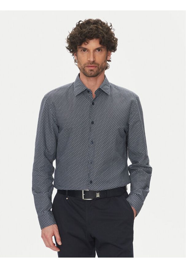 BOSS Koszula C-Hal 50539532 Granatowy Casual Fit. Okazja: na co dzień. Kolor: niebieski. Materiał: bawełna. Styl: casual