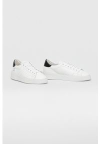 D.A.T.E. Buty skórzane kolor biały. Nosek buta: okrągły. Zapięcie: sznurówki. Kolor: biały. Materiał: skóra #2