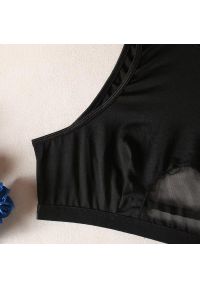 Intica - Komplet bielizny z topem transparentnym na wieczór Roli. Kolor: czarny. Materiał: materiał #5