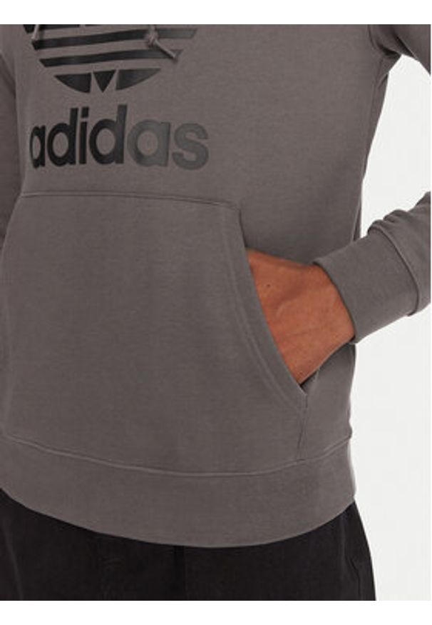 Adidas - adidas Bluza adicolor Classics Trefoil JY3765 Szary Regular Fit. Kolor: szary. Materiał: bawełna