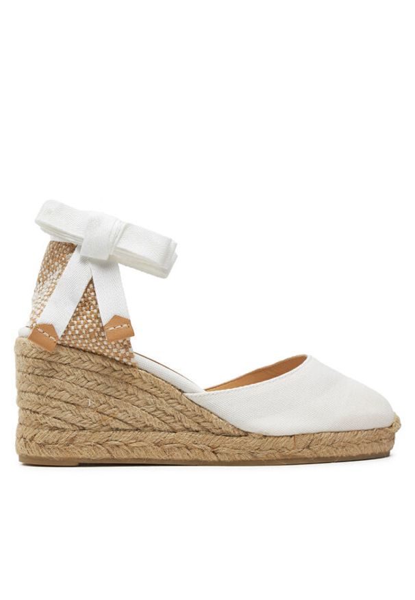 Castañer Espadryle Carina/6/001 020964 Biały. Kolor: biały. Materiał: materiał