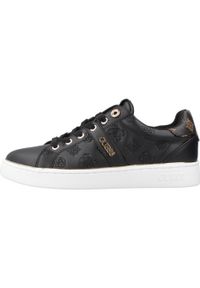 Guess - Kapcie GUESS FLFBTZ FAL12 Czarny. Kolor: czarny. Materiał: syntetyk, tkanina. Styl: sportowy