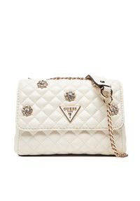 Guess Torebka Everlee Mini HWEG8 679780 Biały. Kolor: biały. Materiał: skórzane