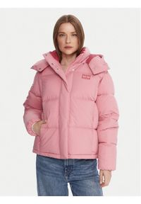 Tommy Jeans Kurtka puchowa Alaska DW0DW21623 Różowy Relaxed Fit. Kolor: różowy. Materiał: syntetyk