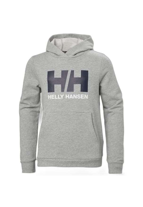 Bluza dziecięca z kapturem Helly Hansen logo 2.0. Typ kołnierza: kaptur. Kolor: szary