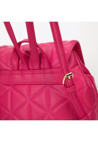 Wittchen - Damski plecak z ekoskóry pikowanej w trójkąty różowy. Kolor: różowy. Materiał: skóra ekologiczna. Wzór: haft, gładki. Styl: elegancki #4
