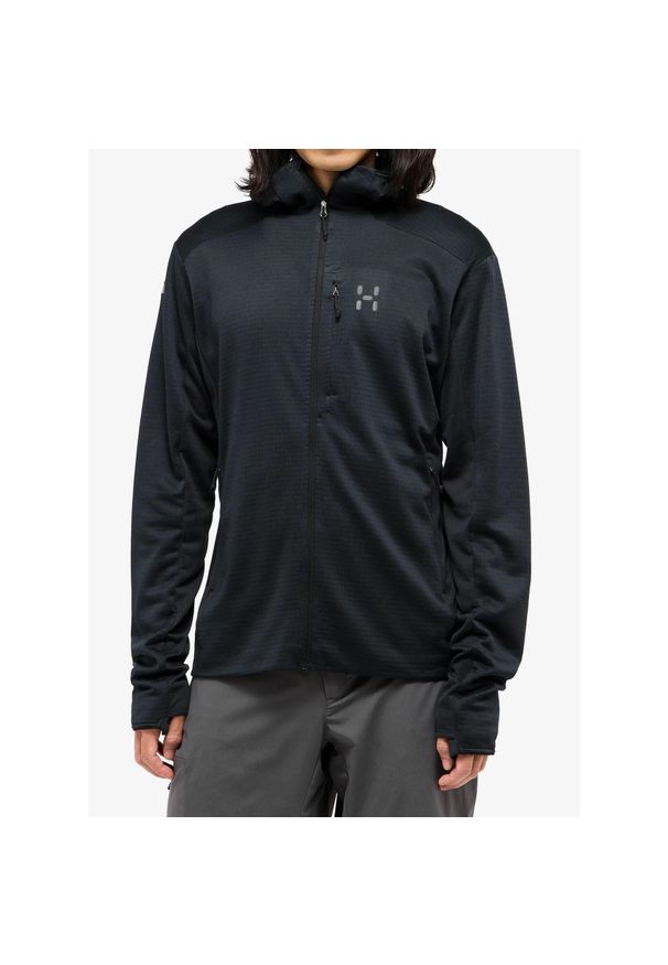 Haglöfs - Bluza z kapturem męska Haglofs L.I.M Mid Fast II Hood. Typ kołnierza: kaptur. Kolor: czarny