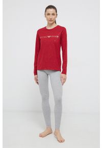 Emporio Armani Underwear Longsleeve piżamowy 164273.1A225 damski kolor czerwony. Kolor: czerwony. Materiał: dzianina. Długość: długie #5