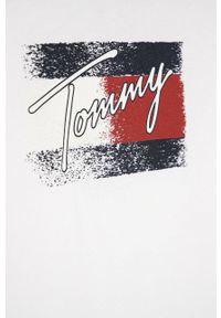 TOMMY HILFIGER - Tommy Hilfiger - T-shirt dziecięcy 104-176 cm. Okazja: na co dzień. Kolor: biały. Materiał: bawełna, dzianina. Wzór: nadruk. Styl: casual #3