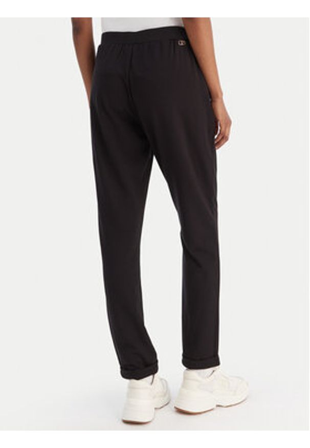 Liu Jo Sport Spodnie dresowe TF5155 FS576 Czarny Regular Fit. Kolor: czarny. Materiał: syntetyk