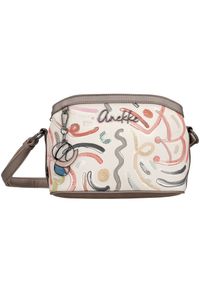 Torebka damska Anekke, na ramię z dekoracyjnym nadrukiem i metalowym logo zapinana na zamek z regulowanym paskiem oraz ozdobnym brelokiem, wielokolor. Wzór: nadruk. Dodatki: z breloczkiem. Styl: casual. Rodzaj torebki: na ramię #1