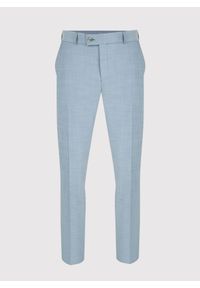 Pako Lorente - PAKO LORENTE – Błękitne spodnie garniturowe o widocznej strukturze. Kolor: niebieski. Materiał: wełna, elastan #7