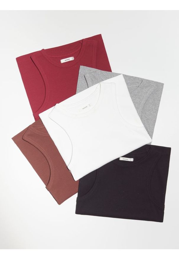 Reserved - Bawełniany top - biały. Kolor: biały. Materiał: bawełna