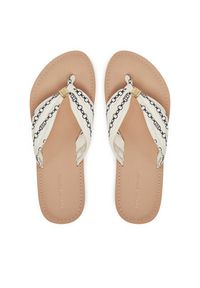 TOMMY HILFIGER - Tommy Hilfiger Japonki Th Chain Print Elevated Sandal FW0FW08519 Biały. Kolor: biały. Materiał: materiał. Wzór: nadruk #6