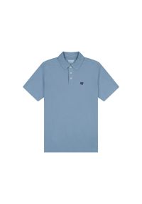 Wrangler - MESKA KOSZULKA WRANGLER POLO SHIRT CAPTAINS BLUE 112378448. Typ kołnierza: polo #7