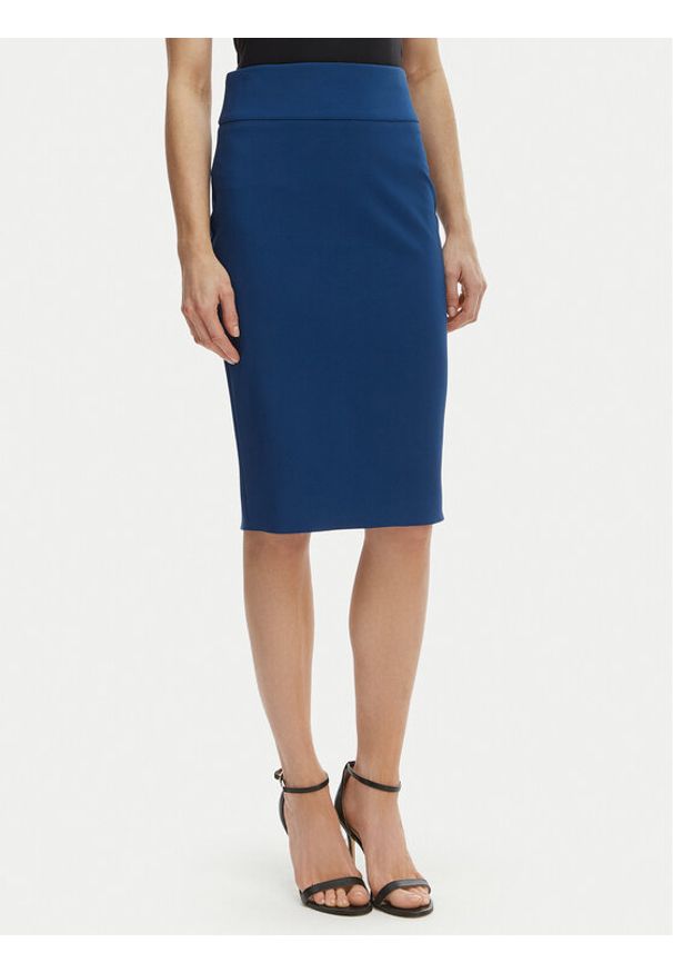 Rinascimento Spódnica ołówkowa CFC0128651003 Niebieski Slim Fit. Kolor: niebieski. Materiał: syntetyk