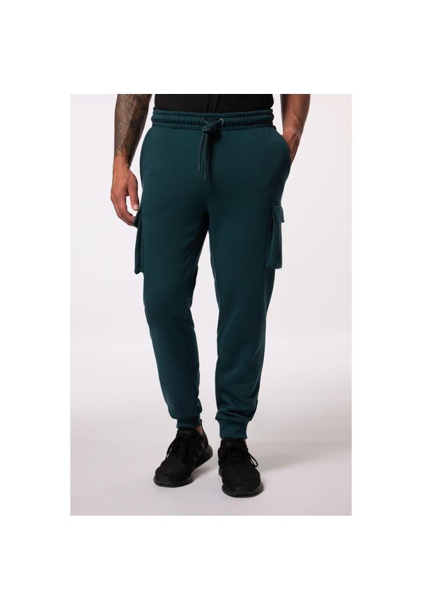 JAY-PI - Męskie Bojówki dresowe fitness elastyczny pas do roz. 7 XL. Kolekcja: plus size. Kolor: zielony, niebieski, wielokolorowy. Materiał: materiał, poliester, bawełna. Sport: fitness