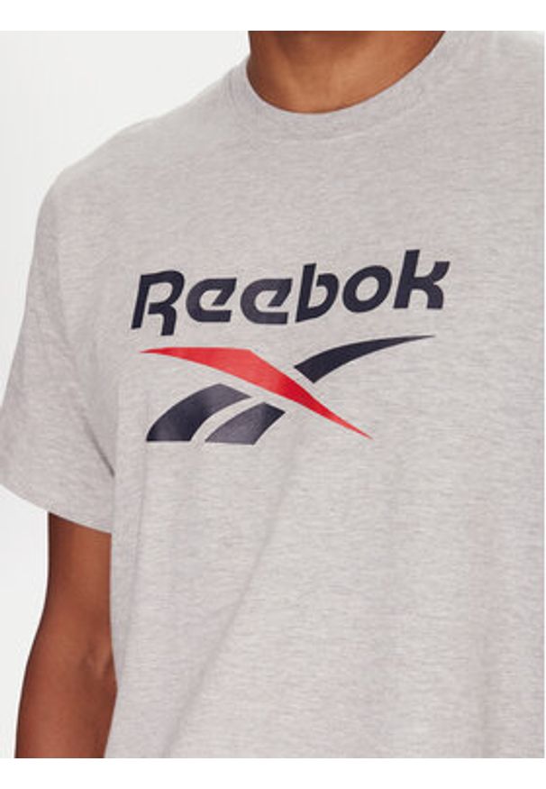 Reebok T-Shirt RK25158CCM Szary Regular Fit. Kolor: szary. Materiał: bawełna