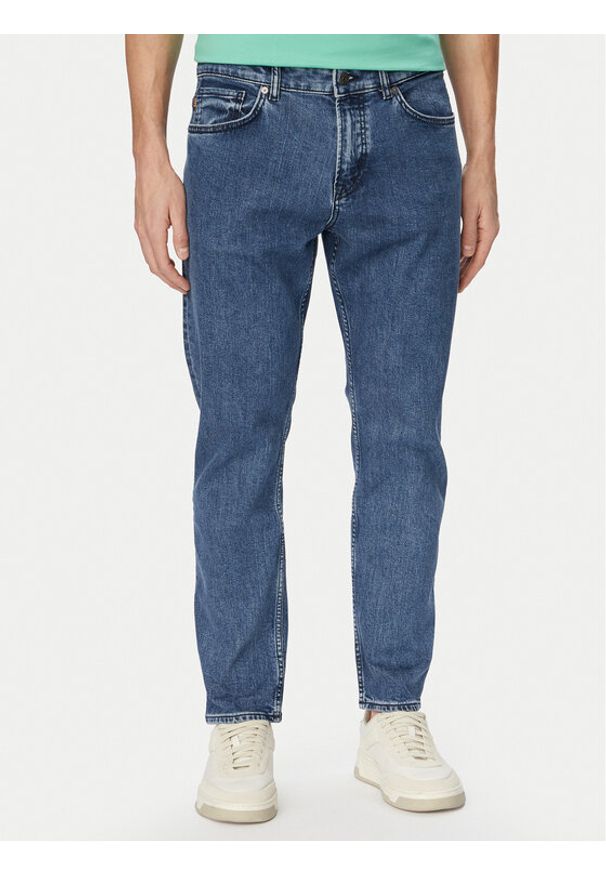BOSS Jeansy 50559869 Granatowy Skinny Fit. Kolor: niebieski