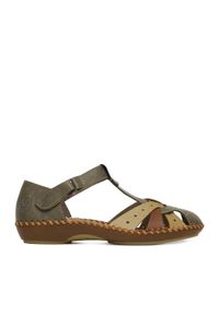 Rieker Sandały CEO-M1655-54 Zielony. Kolor: zielony. Materiał: materiał #1