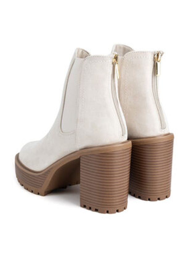 Nine West Botki WFA3374-1 Écru. Materiał: materiał