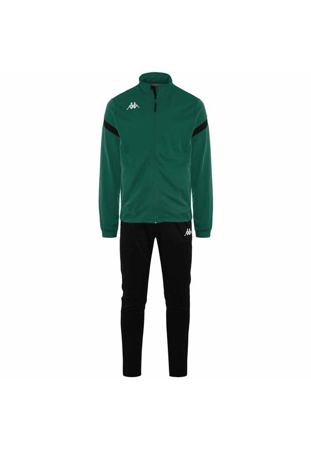 Dziecięcy dres Kappa Dalcito. Okazja: na uczelnię. Kolor: czarny, zielony, wielokolorowy. Materiał: dresówka. Styl: sportowy