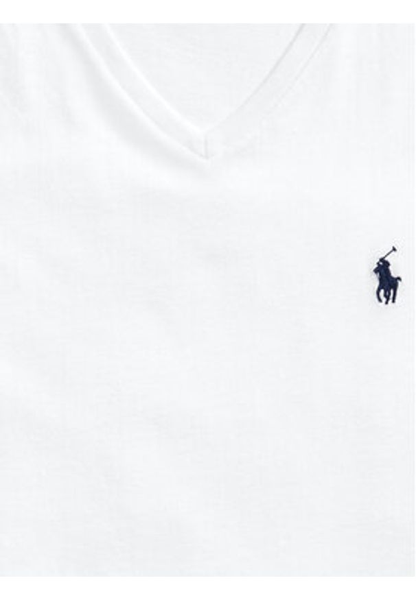 Polo Ralph Lauren T-Shirt 710671453008 Biały Custom Slim Fit. Typ kołnierza: polo. Kolor: biały. Materiał: bawełna