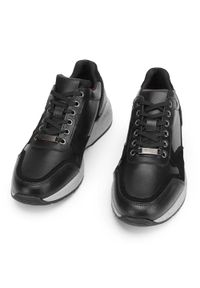 Wittchen - Męskie sneakersy ze skóry na grubej podeszwie czarne. Okazja: do pracy, na co dzień. Nosek buta: okrągły. Kolor: czarny. Materiał: skóra. Sezon: lato #8