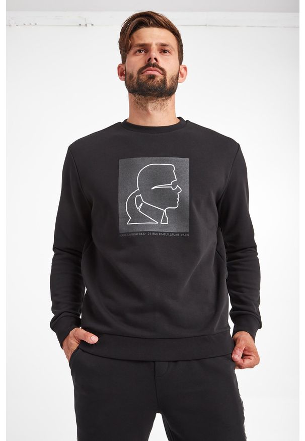 Karl Lagerfeld - BLUZA KARL LAGERFELD. Wzór: nadruk