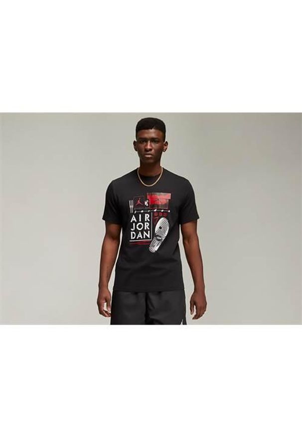 Koszulka sportowa męska Nike Air Jordan. Kolor: czarny. Długość rękawa: krótki rękaw. Długość: krótkie. Sport: fitness